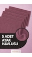 Isessia Serra 5 Adet %100 Pamuk En Iyi Emici Ayak Havlusu Konforlu Banyo Paspası 50x70cm Mürdüm