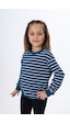 Toontoy Kız Çocuk Çizgili Sweatshirt Petrol Mavi