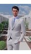 İmza Gri-beyaz Kırlangıç Yaka 6 Drop Slim Fit Tam Astar Esnek Takım Elbise 1001260163 Gri - Beyaz