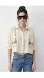 Shade Kadın Nakış İşlemeli Relaxed Müslin Gömlek 71739 60286026 - Tereyağ