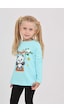 Toontoy Kız Çocuk Sallanan Panda Baskılı Sweatshirt Turkuaz