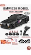 Oyuncak Bmw E30 Drift Araba 4x4 Uzaktan Kumandalı Araba 2.4ghz Şarjlı Led Işıklı 15 Km Hız Araba Siyah