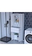 4 Kapaklı 2 Cekmeceli Mutfak Dolabı Banyo Dolabı Ofis Dolabı Beyaz