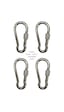 Galvanizli Vidalı Kilitli Karabina, 4 Mm, Askı, Çengel, Kanca, Anahtarlık 4 Adet
