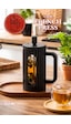 Porsima Smartpan Bv093 French Press Paslanmaz Çelik Süzgeçli Cam Bitki Çayı Demliği Kahve Presi - 350 Ml Siyah