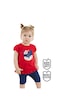 Denokids Kırmızı Tilki Kız Bebek Tunik Tayt Takım Renkli Çok Renkli