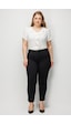 Ekol Kadın Büyük Beden Beli Kalın Lastikli Yan Cepli Pantolon 4176 Siyah