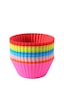 12'li Silikon Yıkanabilir Tekrar Kullanıma Uygun Cupcake Muffin Tart Puding 7 Cm Lik Kalıp Renkli