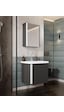 Karen Banyo Kemer 50 Cm,Lavabolu,Aynalı,Banyo Dolabı,Mat Antrasit,Lavabo Dahil Antrasit