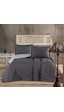 Microfiber Çift Kişilik Yatak Örtüsü Seti Aragon Antrasit