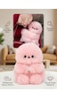 Pembe Mirumi Akıllı Peluş Robot Oyuncak - Ses Algılayan Dokunmaya Duyarlı Çantaya Tutunan İnteraktif Peluş
