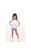 Toontoy Kids Toontoy Kız Bebek Baskılı Şortlu Takım Ekru