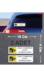 Araç Kamerası Kayıt Yapmaktadır 2 Adet Sticker - Araba Oto Araç Cam Sticker - 00187 15x4 Cm
