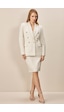 Kruvaze Yaka Ekru Blazer Ekru Kruvaze Yaka Ekru Blazer Ekru