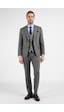 İmza Gri Mono Yaka Kazayağı Desen Yelekli 6 Drop Slim Fit Takım Elbise 1001255175 Gri