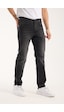 Erkek Pantolon Siyah Regular Fit Fermuarlı Jeans Füme