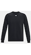 Under Armour Erkek UA Rival Fleece Bisiklet Yaka 1379755-001 Siyah - Beyaz