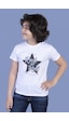 Toontoy Kids Toontoy Erkek Çocuk Yıldız Baskılı Tişört Beyaz