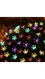 Çiçek Desenli Rgb Solar Aydınlatma-30 Ledli Güneş Enerjili Rgb Çok Renkli Bahçe Aydınlatması 5 M