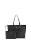 Guess Kadın Üç Parçalı Tote Çanta Seti - Siyah Siyah