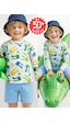 Denokids Uv Korumalı Timsah Erkek Çocuk Mayo T-shirt Renkli