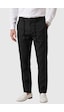 Deepsea Siyah Slim Fit Likralı Keten Dokulu Lastikli Belli İpli Yazlık Erkek Pantolon 2603001
