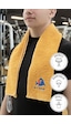 Sporcu Antrenman Havlusu Gym Fitness Plates Boks Tenis Spor Havlu Sarı