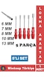 Premium Ergonomik Kaymaz Kauçuk Sap Lokma Anahtar Tornavida 6/7/8/10/13/mm 5'li Set Premium Ergonomik Kaymaz Kauçuk Sap Lokma Anahtar Tornavida 6/7/8/10/13/mm 5'li Set