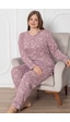 Alimer Kadın Gülkurusu Bisiklet Yaka Büyük Beden Pijama Tkm 2786b Gülkurusu
