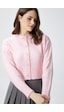 Ritnice Kadın Tilia Crop Pembe Örgü Hırka Pembe