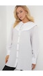 Bigdart Kadın Bebe Yaka Uzun Tunik 5967 - Beyaz Bigdart Kadın Bebe Yaka Uzun Tunik 5967 - Beyaz