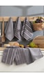 Eponj Home 6lı Mutfak Havlusu 30x50 Sofya Antrasit Antrasit