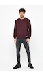MMetalic Basic Bisiklet Yaka Erkek Sweatshirt Bordo