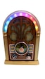 Gold Silver Gs-1380 Rgb Led Işıklı Nostaljik Ahşap Radyo Şarjlı Bluetooth Hoparlör Tws Usb Tf