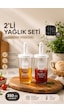 Porsima 0520 2'li Etiketli Silikon Fırçalı Yağlık Sosluk Beyaz
