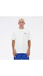New Balance Erkek Beyaz Tişört Mnt3434