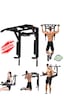 3in1 Büyük Duvara Monte Duvar Barfiks Dips Pull-up Biceps Spor E