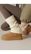 Ozzy Socks Tozluk Akrilik Triko Örgü Leg Warmer Ayak Isıtıcı Ekru Ekru