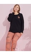 Siyah İnci Pamuklu Curve Büyük Beden Battal Boy Örme Pijama Takım24240734 Siyah