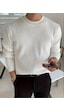 Erkek Bisiklet Yaka Slim Fit Triko Kazak Beyaz