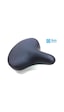 Bisiklet Sele Ultra Geniş E-Bıke&Bisiklet Uyumlu Elastomer Yaylı 27 x 24 CM Siyah