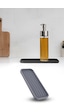 Gri Renk Silikon Yağdanlık Yağlık Sirkelik Altlığı Organizer Sunumluk Sabunluk Altlığı 23x10 Cm Diğer