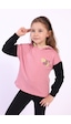 Toontoy Kız Çocuk Kapüşonlu Blok Renkli Sweatshirt Gülkurusu