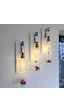 Led Işıklı, Beyaz Renkli Duvar Dekor, Üçlü Set