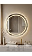 60 Cm Kumlamalı Led Ayna, Banyo, Antre, Salon, Dekoratif Gün Işığı Duvar Aynası