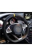 Chevrolet Captiva Direksiyon Kılıfı Alkantra-Karbon Sarı Yüzüklü