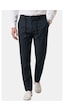 Deepsea Lacivert Slim Fit Likralı Keten Dokulu Lastikli Belli İpli Yazlık Erkek Pantolon 2603001
