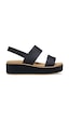 Crocs 211802-0rı Brooklyn Matte Wrap Low Wedge Kadın Sandalet Siyah