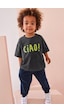 Monila Unisex Pamuklu Bisiklet Yaka Baskılı T-shirt Yeşil