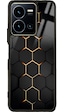 Vivo Y22s Yellow Carbon Tasarımlı Glossy Telefon Kılıfı Çok Renkli